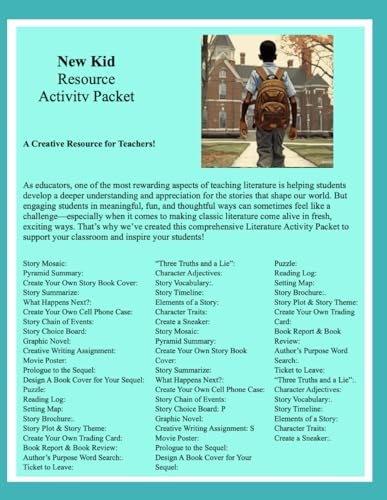 New Kid Resource Activity Packet von Independently published