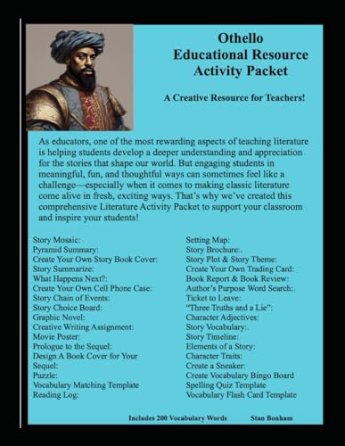 Othello Educational Resource Activity Packet: A Creative Resource for Teachers! von Independently published