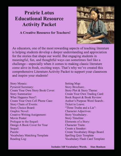 Prairie Lotus Educational Resource Activity Packet: A Creative Resource for Teachers! von Independently published