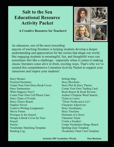 Salt to the Sea Educational Resource Activity Packet: A Creative Resource for Teachers! von Independently published