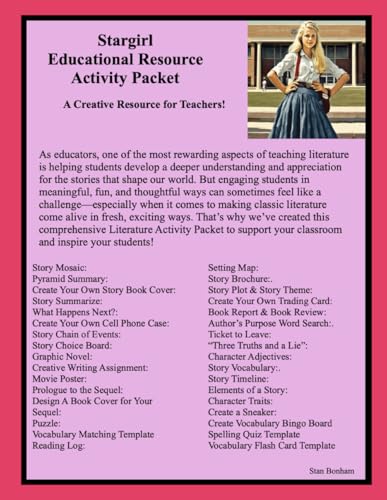 Stargirl Educational Resource Activity Packet von Independently published