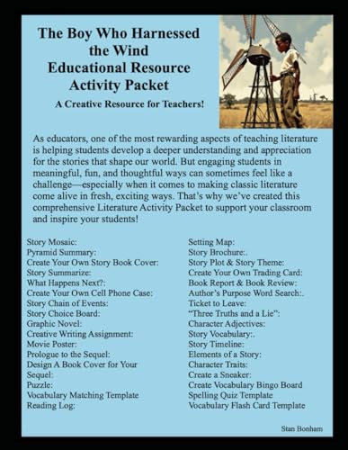 The Boy Who Harnessed the Wind Educational Resource Activity Packet von Independently published