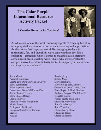 The Color Purple Educational Resource Activity Packet von Independently published