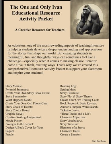 The One and Only Ivan Educational Resource Activity Packet von Independently published