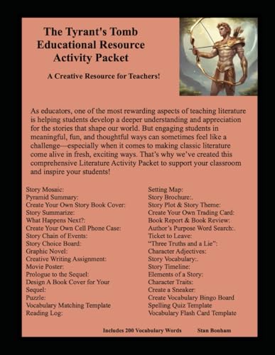The Tyrant's Tomb Educational Resource Activity Packet: A Creative Resource for Teachers! von Independently published