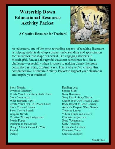 Watership Down Educational Resource Activity Packet von Independently published