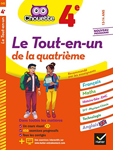 Chouette Le Tout-en-un 4e: cahier de révision et d'entraînement dans toutes les matières von HATIER