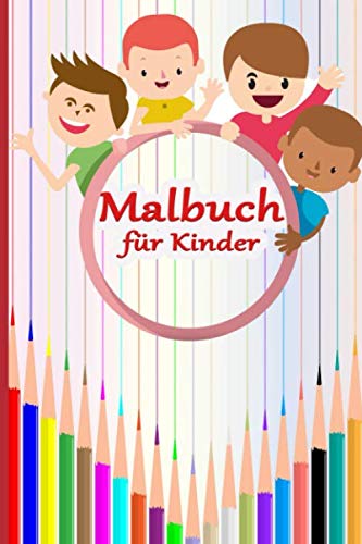 Malbuch für Kinder: Schönes Malbuch , DIN A5 45 mit schönen Motiven bedruckten Seiten von Independently published