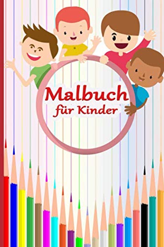 Malbuch für Kinder: Schönes Malbuch , DIN A5 45 mit schönen Motiven bedruckten Seiten