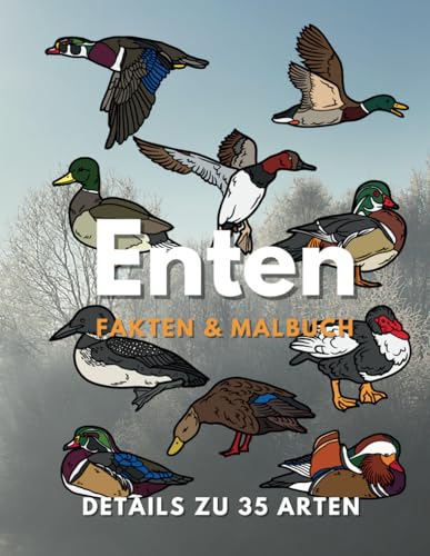 Enten: Fakten & Malbuch: für Kinder von 2 bis 16 Jahren (Tierfakten und Malbücher) von Independently published