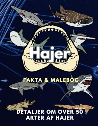 Hajer: Fakta og malebog: For børn i alderen 2 til 10 år