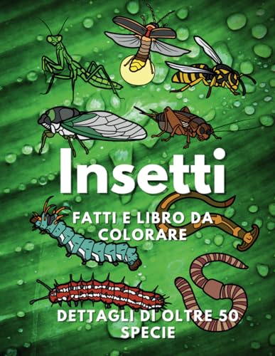 Insetti: fatti e libro da colorare: Libro di attività per bambini dai 2 ai 16 anni (Fatti sugli animali e colorazione) von Independently published