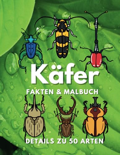 Käfer: Fakten & Malbuch: Aktivitätsbuch für Kinder von 2 bis 16 Jahren (Tierfakten und Malbücher) von Independently published