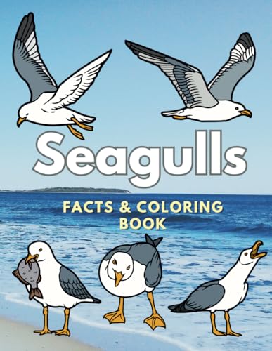 Seagulls: Facts & Coloring Book: Fun Facts and Colouring Activity Book for Children Aged 2 to 12 Years (Animal Facts and Coloring) von Independently published