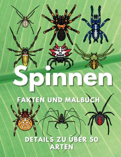 Spinnen: Fakten & Malbuch: Lustiges Aktivitätsbuch für Kinder von 2 bis 16 Jahren (Tierfakten und Malbücher)
