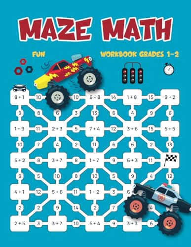 Fun Maze Math Workbook Grades 1-2: Math Drills Addition and Subtraction for Kids von Independently published