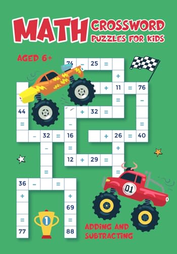 Math Criss Cross Adding and Subtracting Activity Books for Kids: Math Crossword Puzzles for Kids Aged 6+ von Independently published