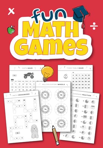 Math Multiplication and Division Workbook For Kids: Fun Math Games Including Math Crossword, Math Maze, Fractions, Times Table Maze, Multiplication Wheels, Math Problem Search von Independently published