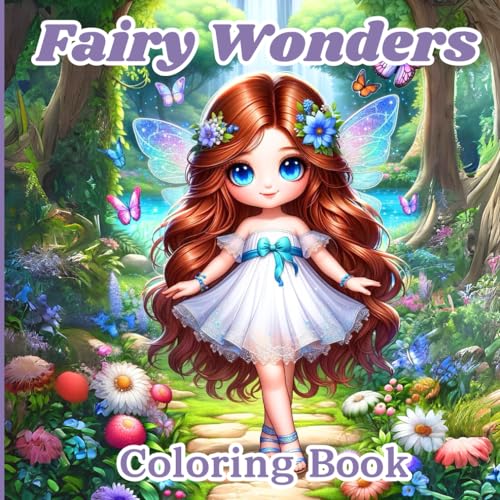 Fairy Wonders Coloring Book: 50 Magical Coloring Pages Featuring Cute and Adorable Fairies von Independently published