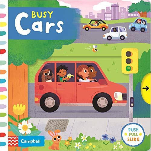 Busy Cars: A Push, Pull, Slide Book (Campbell Busy Books, 45)