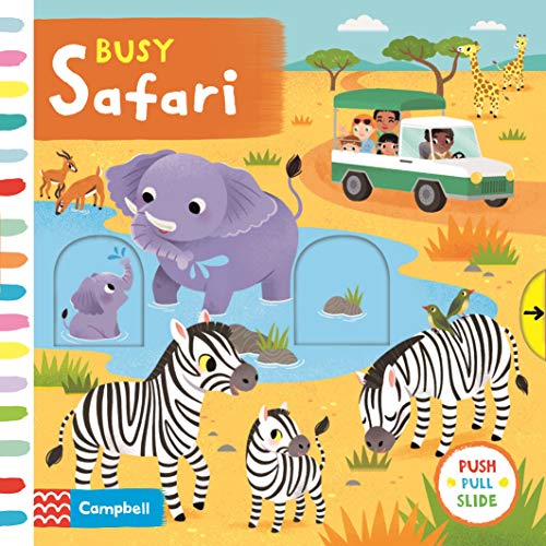 Busy Safari: A Push, Pull, Slide Book (Campbell Busy Books, 48)