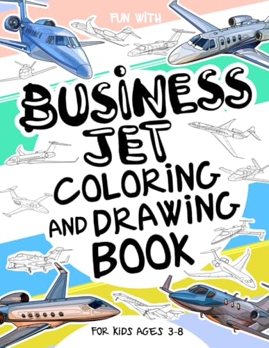 Business Jet Coloring and Drawing Book For Kids Ages 3–8: Have fun coloring business jets and drawing sleek aircraft! A collectible activity book with ... kids ages 3–8 (Vehicles Collection, Band 31) von Independently published