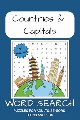 Countries & Capitals Word Search Puzzle Book: Word Searches with Easy to Read Print about World Countries, world capitals | 6x9 inches, 110 pages | ... Gifts for Education, Holidays and Vacations Countries & Capitals Word Search Puzzle Book: Word Searches with Easy to Read Print about World Countries, world capitals | 6x9 inches, 110 pages | ... Gifts for Education, Holidays and Vacations von Independently published
