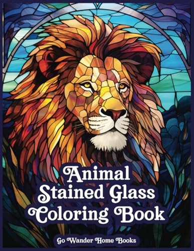 Animal Stained Glass Coloring Book von Independently published