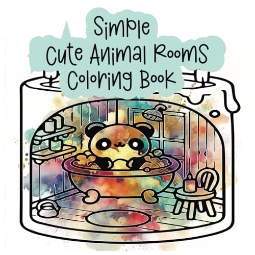 Simple Cute Animal Rooms Coloring Book von Independently published