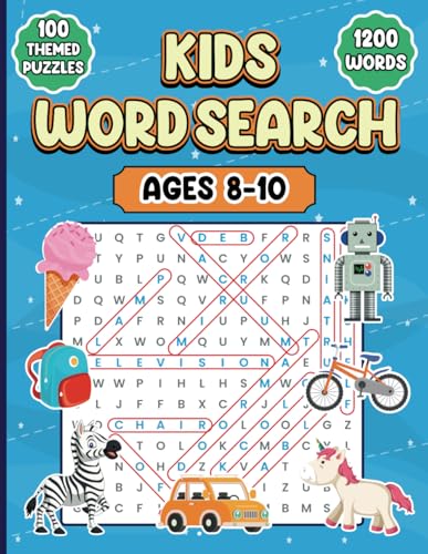 Kids Word Search Ages 8-10: 100 Fun Themed Puzzles Boosting Vocabulary and Word Discovery von JMcG Press