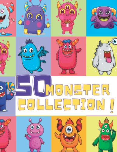 Monsters Coloring Book: Colouring Pages with Cute Monsters for Kids