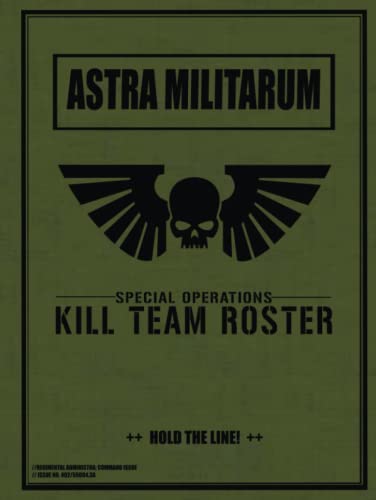 Astra Militarum Special Operations Kill Team Roster: 40k Battle Tracker Game Score Record Journal Notebook
