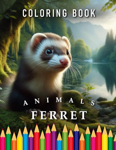 Ferret | Coloring Book: For Adults & Children | The perfect Gift for Animal Lovers (Animals | Coloring Books, Band 60) von Independently published