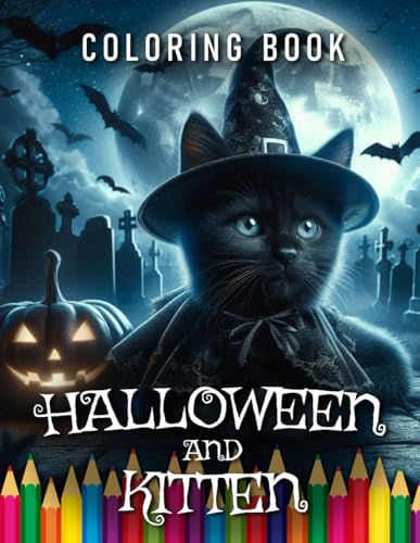 Halloween & Kitten | Coloring Book: For Adults & Children | The perfect Gift for Cat Lovers (Holidays | Coloring Books) von Independently published