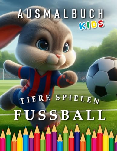 Tiere spielen Fussball | Ausmalbuch Kids: Für Kinder | Das perfekte Geschenk für Kinder die Fussball spielen (Kids | Coloring Books) von Independently published