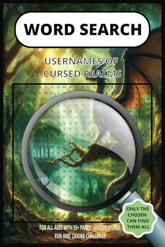 WORD SEARCH USERNAMES OF THE CURSED REALMS, 55+ PAGES WORD SEARCH, EASY TO HARD WORD, FOR ALL AGES von Independently published