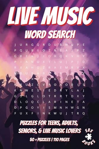 Live Music Word Search: With easy to read print | Puzzles for teens, adults, seniors, & live music lovers | Can relieve stress and anxiety | ... gift for vacations, holidays and free time Live Music Word Search: With easy to read print | Puzzles for teens, adults, seniors, & live music lovers | Can relieve stress and anxiety | ... gift for vacations, holidays and free time von Independently published
