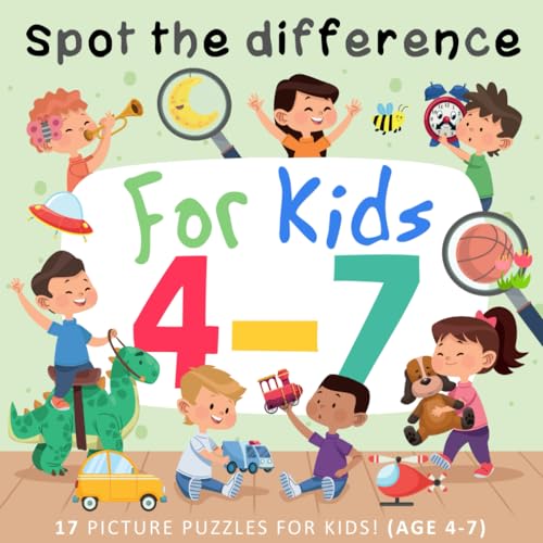 Spot the Difference!: 17 Picture Puzzles for Kids! (Ages 4-7) (Spot the Difference Collection, Band 10) von Independently published
