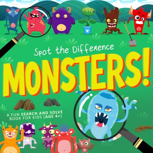 Spot the Difference - Monsters!: A Fun Search and Solve Book for Kids (Ages 4+) (Spot the Difference Collection, Band 11) von Webber Books
