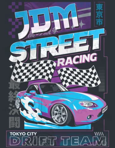 JDM Auto Malbuch: Japanische Auto Modelle zum Ausmalen mit 40 Motiven für Erwachsene und Kinder
