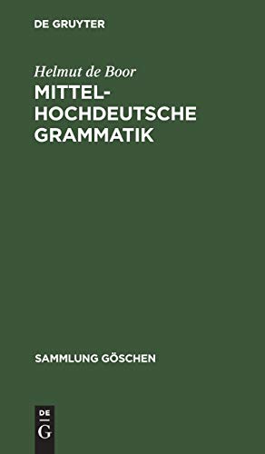 Sammlung Goeschen, Band 2209: Mittelhochdeutsche Grammatik