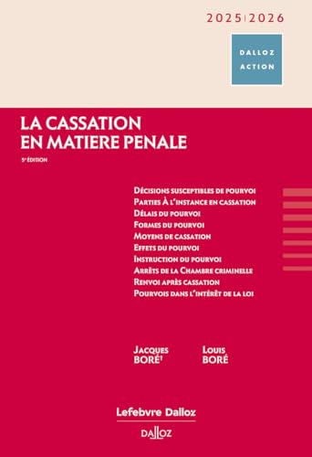 La cassation en matière pénale 2025/2026