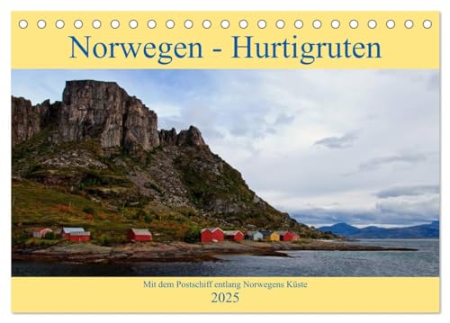 Norwegen - Hurtigruten (Tischkalender 2025 DIN A5 quer), CALVENDO Monatskalender von CALVENDO