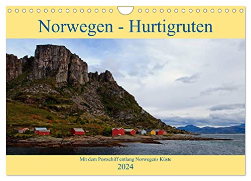 Norwegen - Hurtigruten (Wandkalender 2024 DIN A4 quer), CALVENDO Monatskalender von CALVENDO