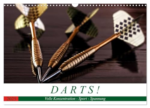 Darts. Konzentration - Sport - Spannung (Wandkalender 2025 DIN A3 quer), CALVENDO Monatskalender von CALVENDO
