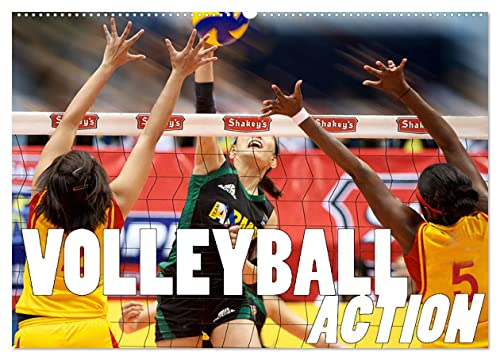 Volleyball Action (Wandkalender 2025 DIN A2 quer), CALVENDO Monatskalender von CALVENDO