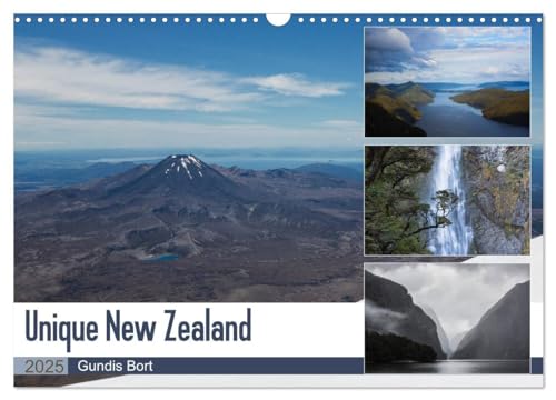 Unique New Zealand (Wall Calendar 2025 DIN A3 landscape), CALVENDO 12 Month Wall Calendar: New Zealand's amazing landscapes, captured in various lighting moods, will accompany you through the year