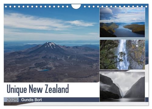 Unique New Zealand (Wall Calendar 2025 DIN A4 landscape), CALVENDO 12 Month Wall Calendar: New Zealand's amazing landscapes, captured in various lighting moods, will accompany you through the year