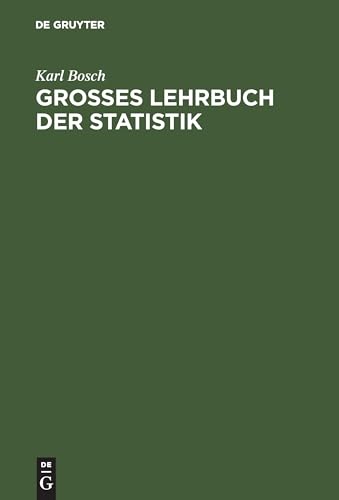 Großes Lehrbuch der Statistik von Walter de Gruyter