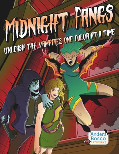 Midnight Fangs. Unleash The Vampires, One Color at a Time. Perfect for kids, teens, and anyone who loves creative thrills, this coloring book sparks ... entertainment and a world of spooky fun! Midnight Fangs. Unleash The Vampires, One Color at a Time. Perfect for kids, teens, and anyone who loves creative thrills, this coloring book sparks ... entertainment and a world of spooky fun! von Independently published